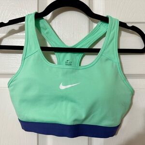 Nike Green and Blue Sports Bra Medium Support